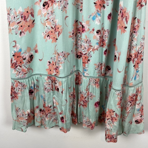 Tabitha Webb floral print high neck sleeveless drawstring waist ruffle hem maxi - Picture 7 of 11